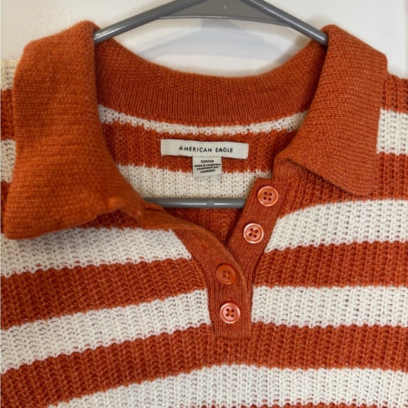 American Eagle Outfitters Orange and White stripped sweater Size S D1.2 - Picture 2 of 12